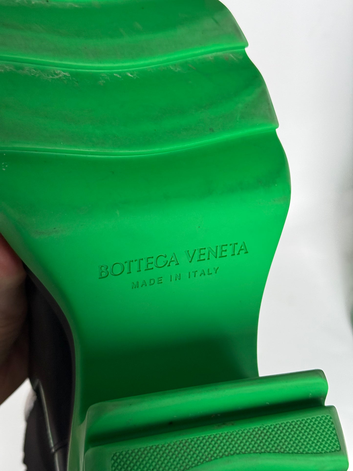 Bottega Veneta Green Flash Ankle Boots