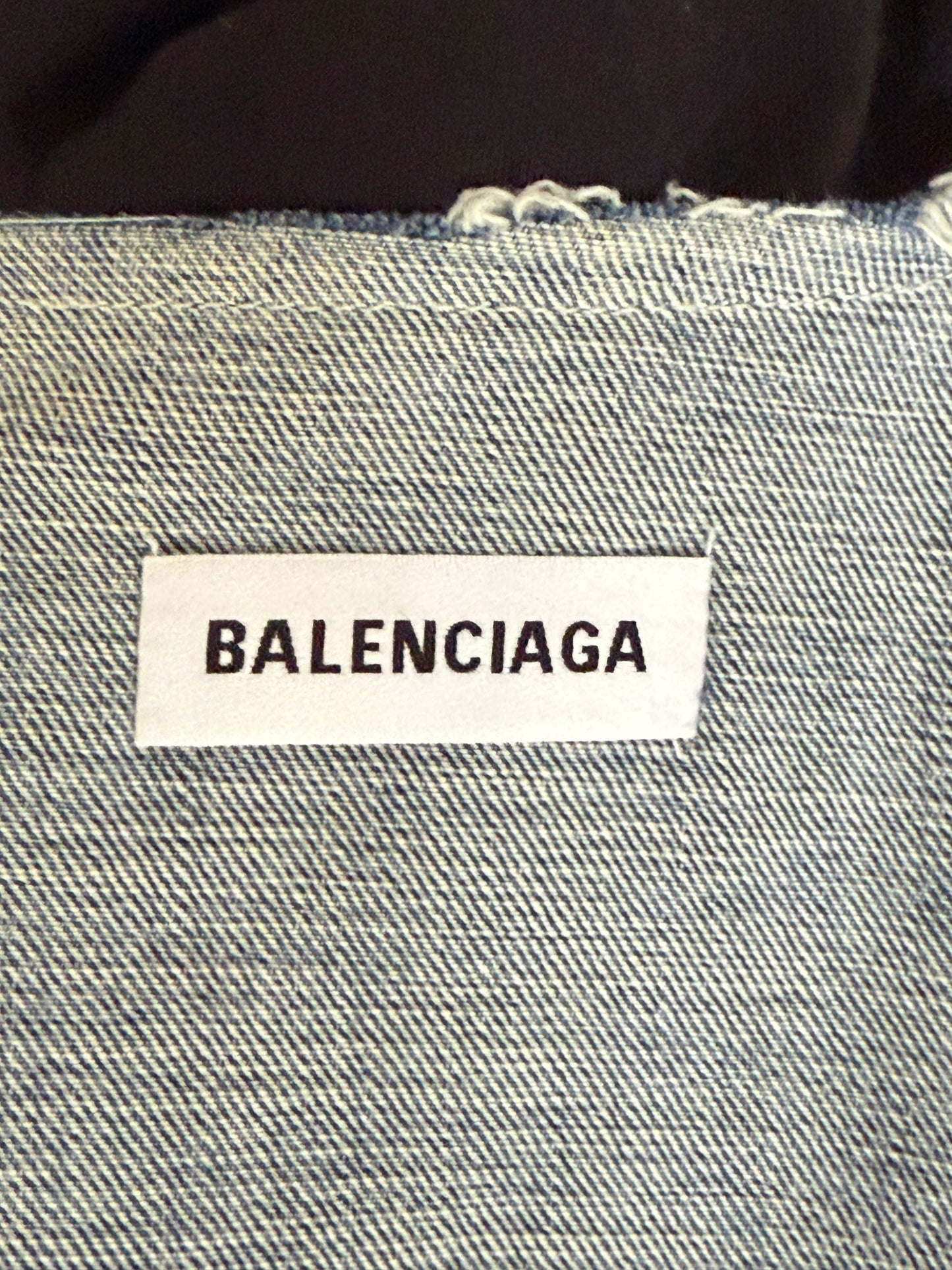 Balenciaga DIY Asymmetric Denim Jacket