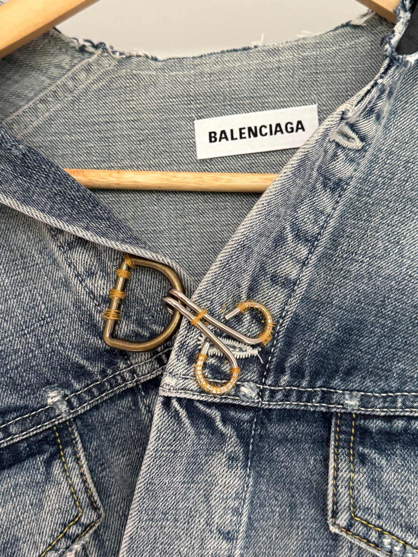 Balenciaga DIY Asymmetric Denim Jacket