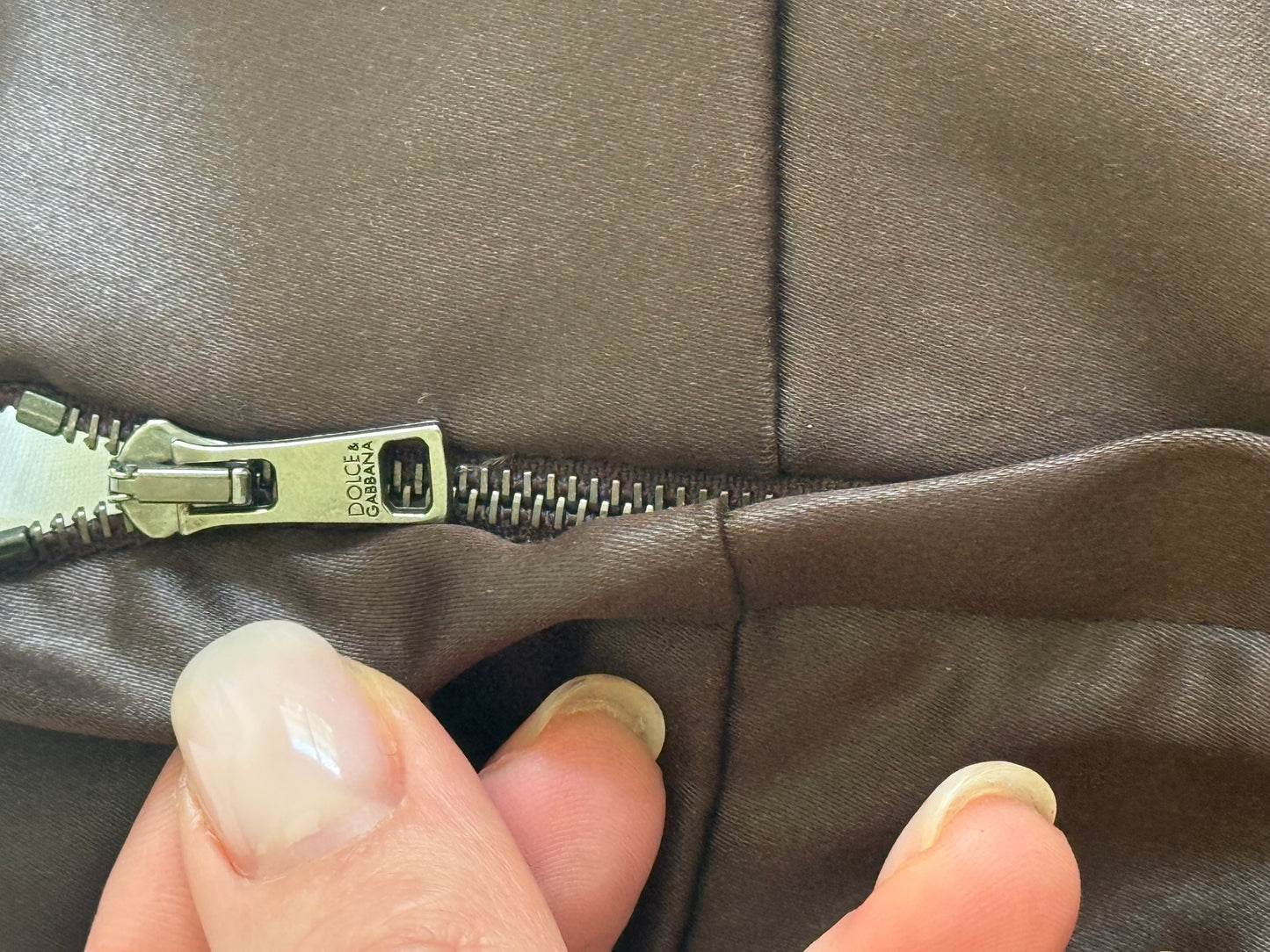 Dolce& Gabbana Dark Brown Longuette Midi Dress