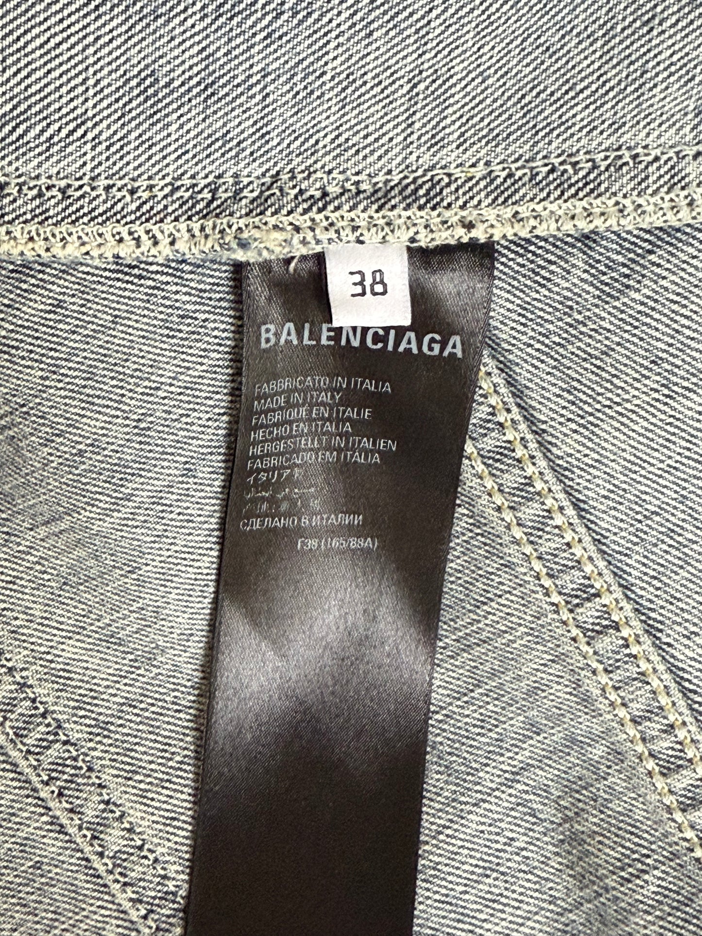 Balenciaga DIY Asymmetric Denim Jacket