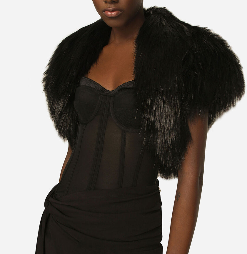 Dolce & Gabbana Faux Fur Shrug