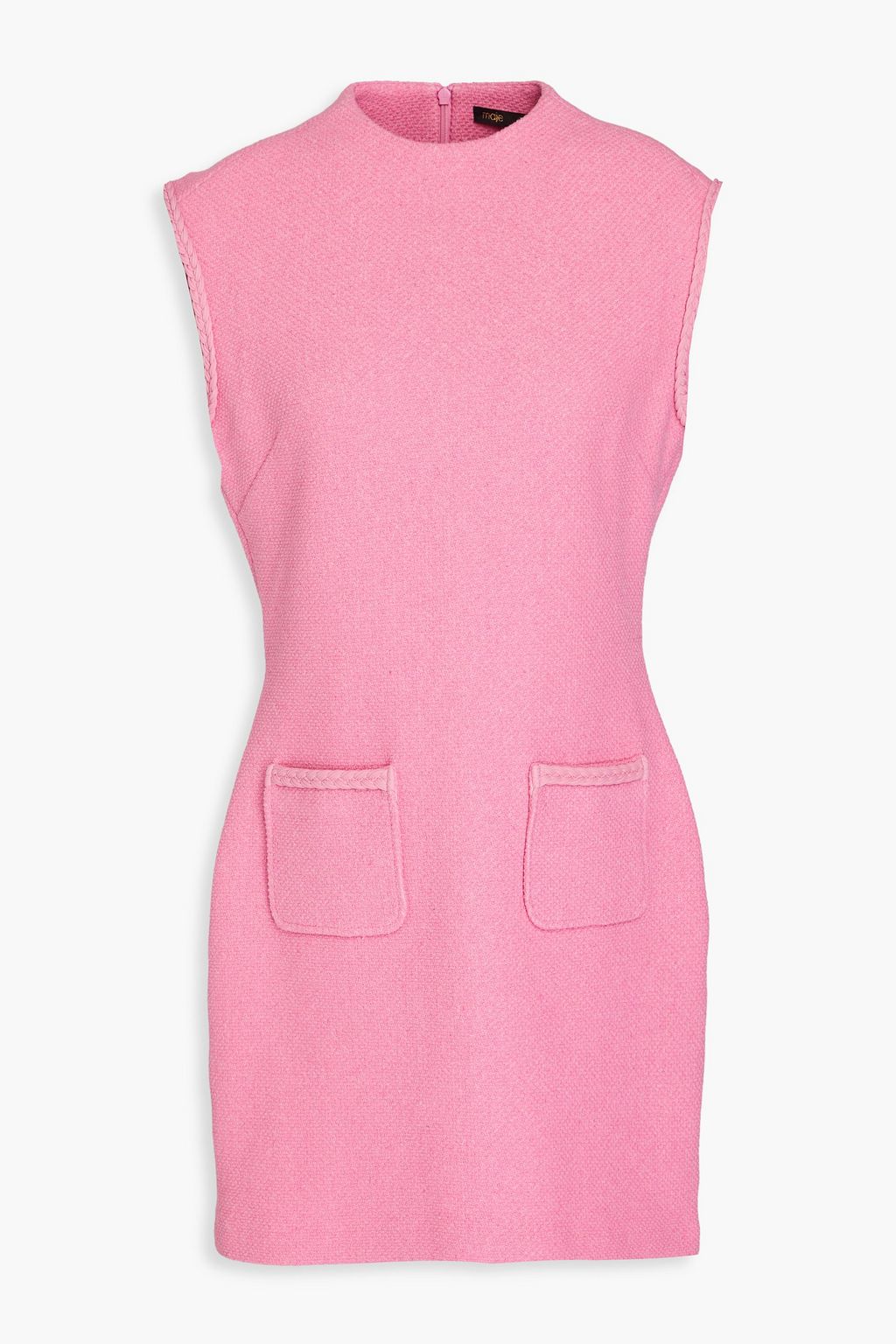 MAJE Straight-cut Mini Dress In Pink
