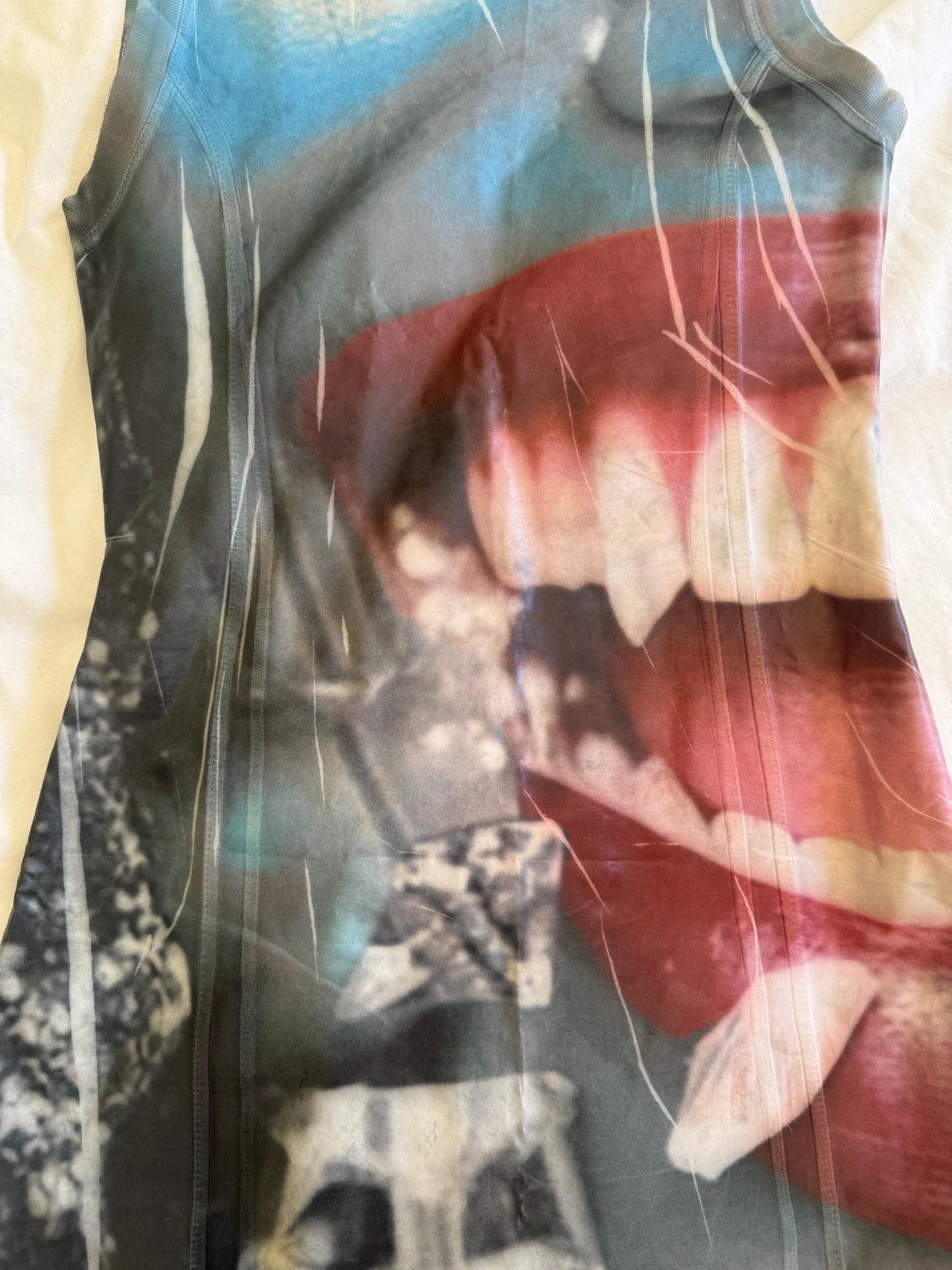 Diesel Mini Dress with Close-up Face Print
