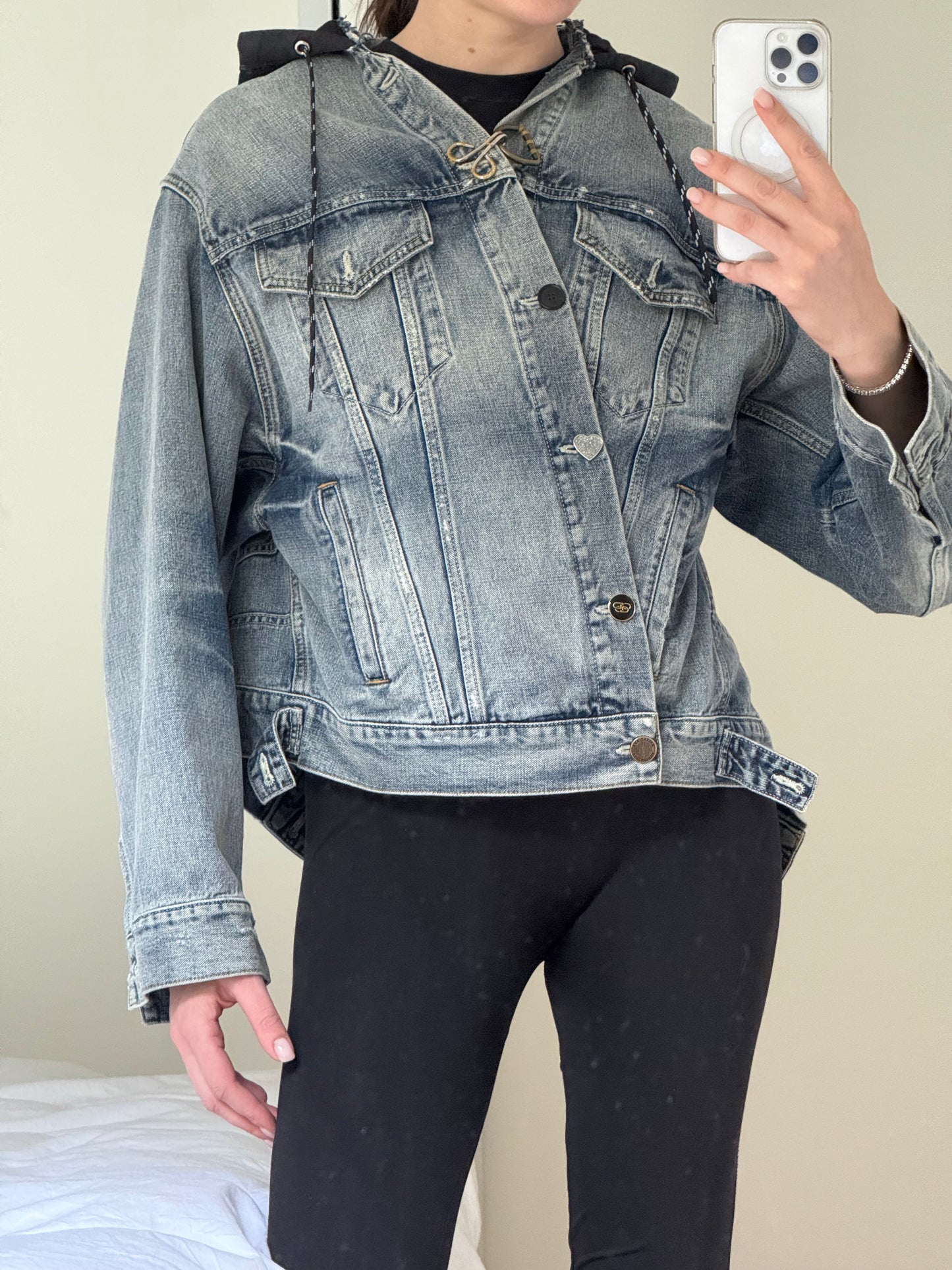 Balenciaga DIY Asymmetric Denim Jacket