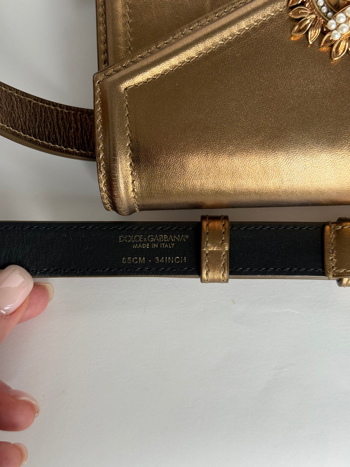 Sac bandoulière/ceinture en cuir Dolce&Gabbana Devotion