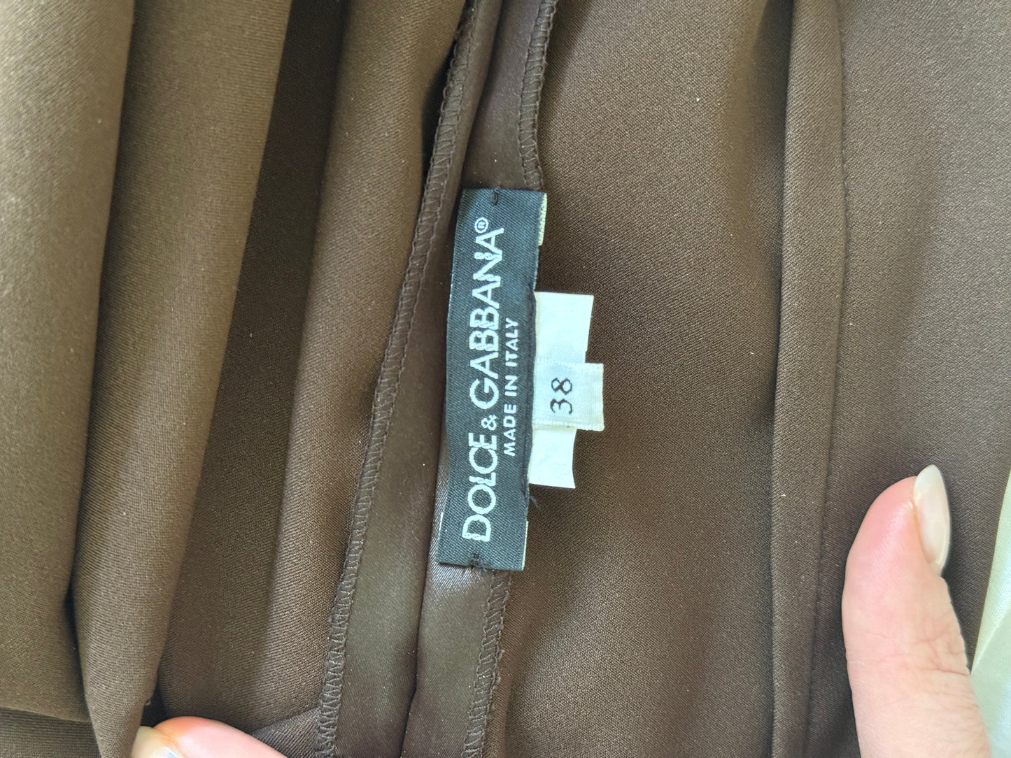 Dolce& Gabbana Dark Brown Longuette Midi Dress