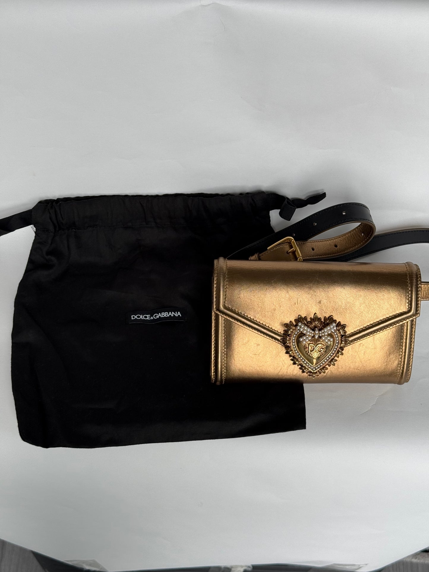 Sac bandoulière/ceinture en cuir Dolce&Gabbana Devotion
