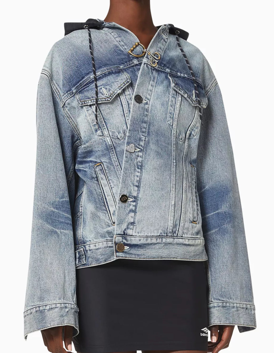 Balenciaga DIY Asymmetric Denim Jacket