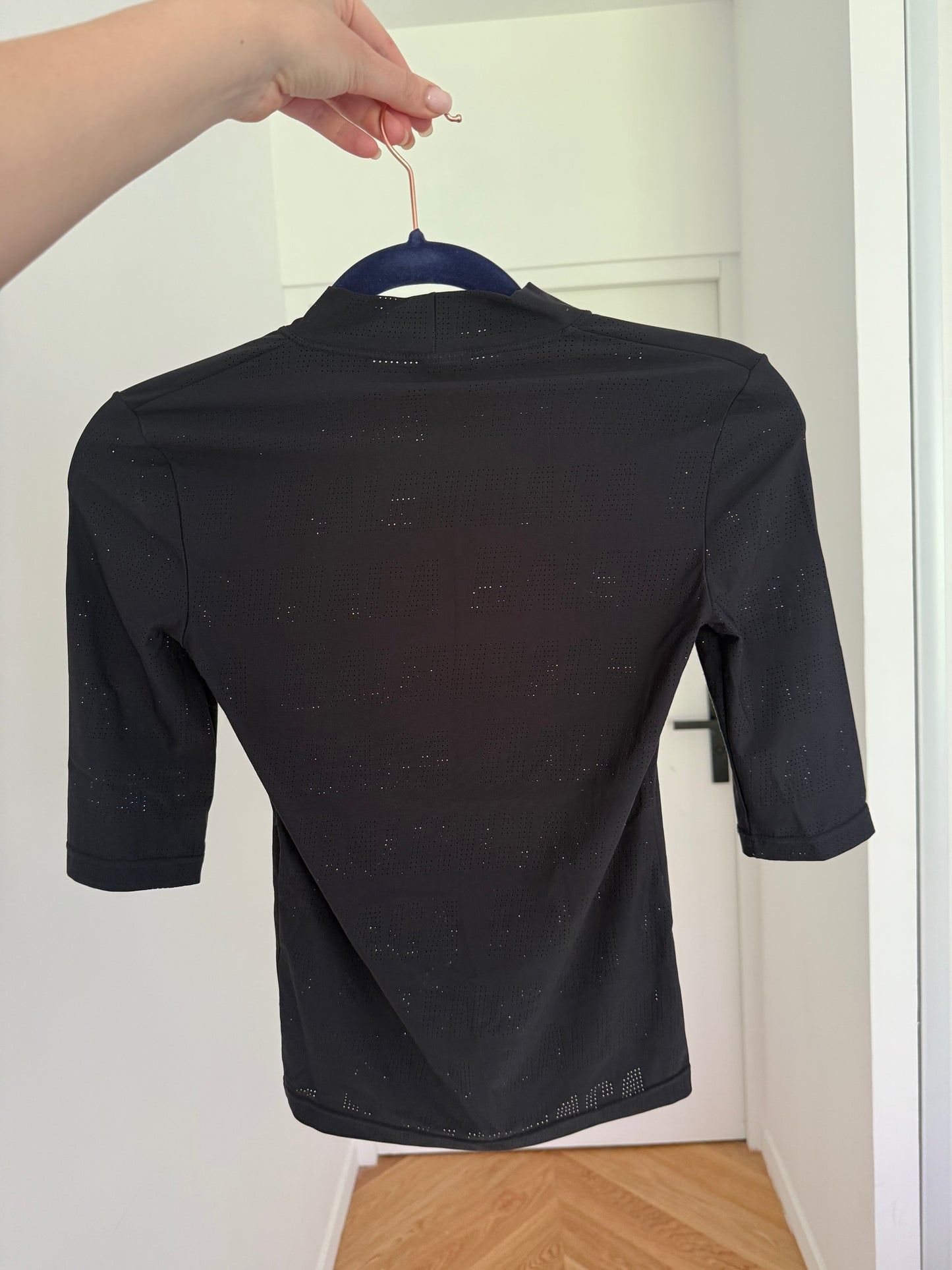 Balenciaga Semi-sheer stretch nylon jersey T-shirt