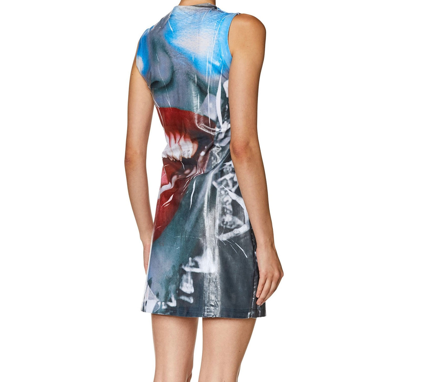 Diesel Mini Dress with Close-up Face Print