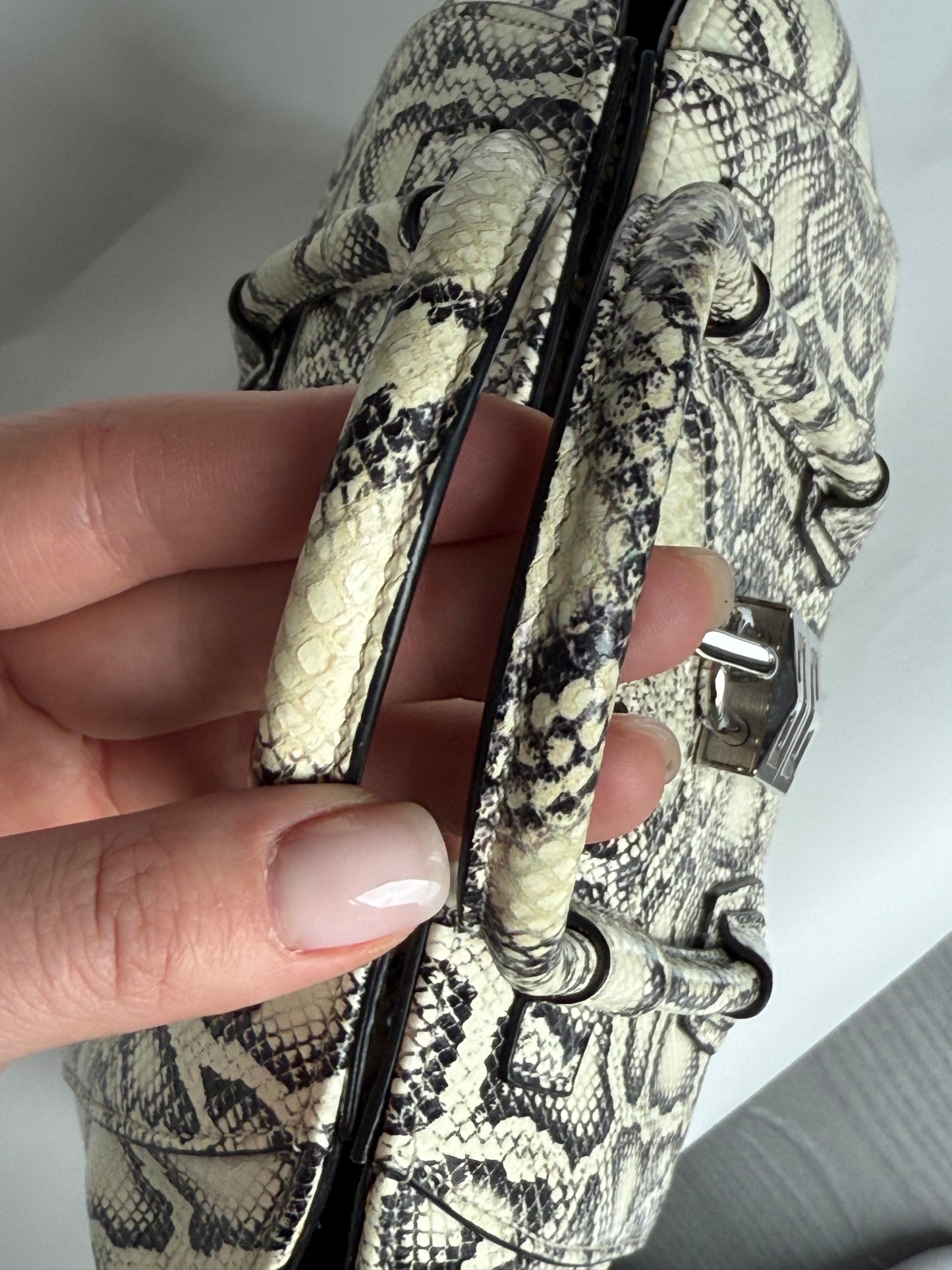 Givenchy Antigona Lock Snake print Shoulder Bag