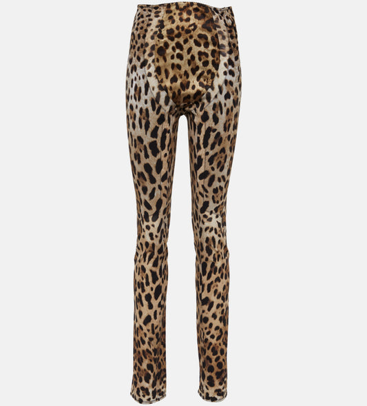 KIM DOLCE&GABBANA Leopard Print Trousers