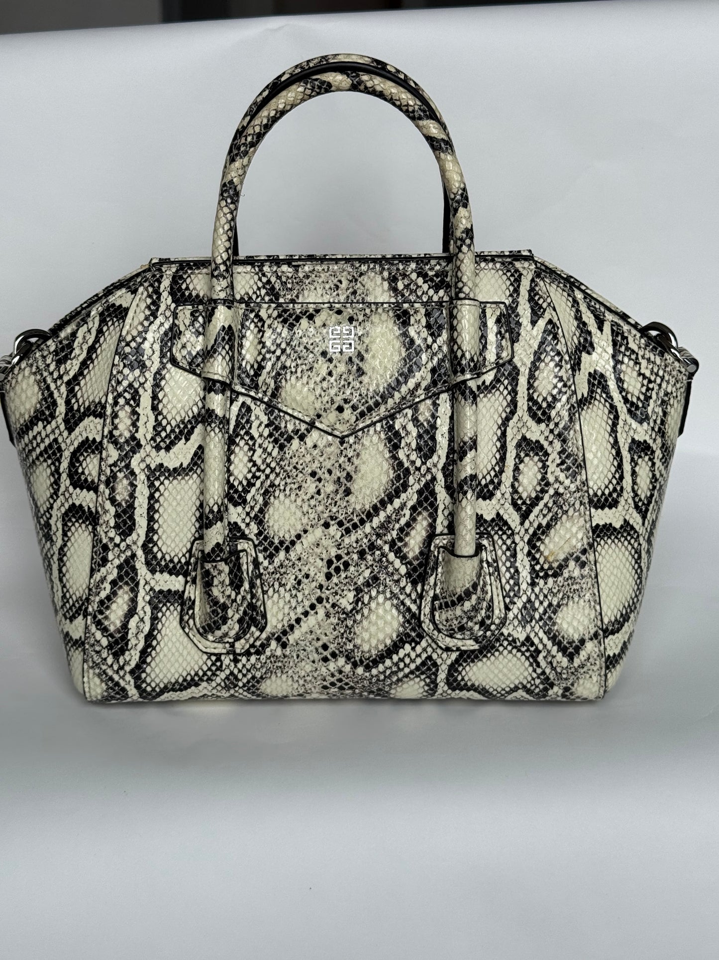 Givenchy Antigona Lock Snake print Shoulder Bag