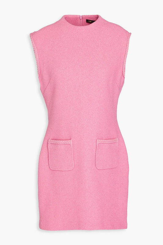MAJE Straight-cut Mini Dress In Pink