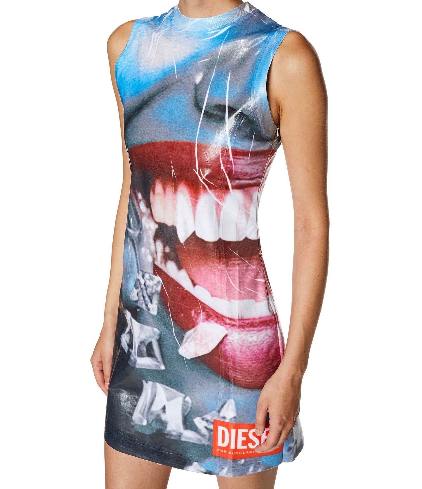 Diesel Mini Dress with Close-up Face Print