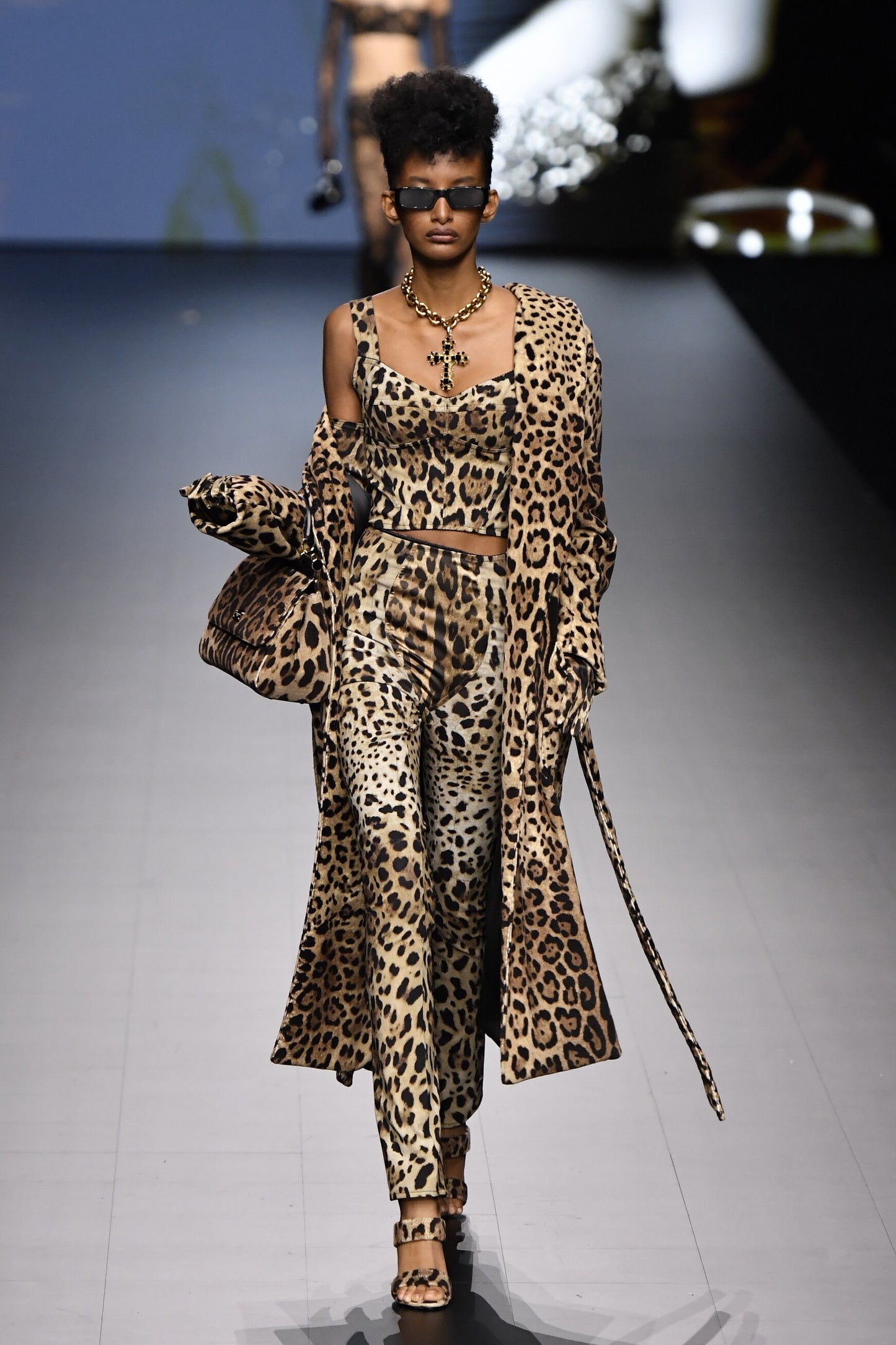 KIM DOLCE&GABBANA Leopard Print Trousers
