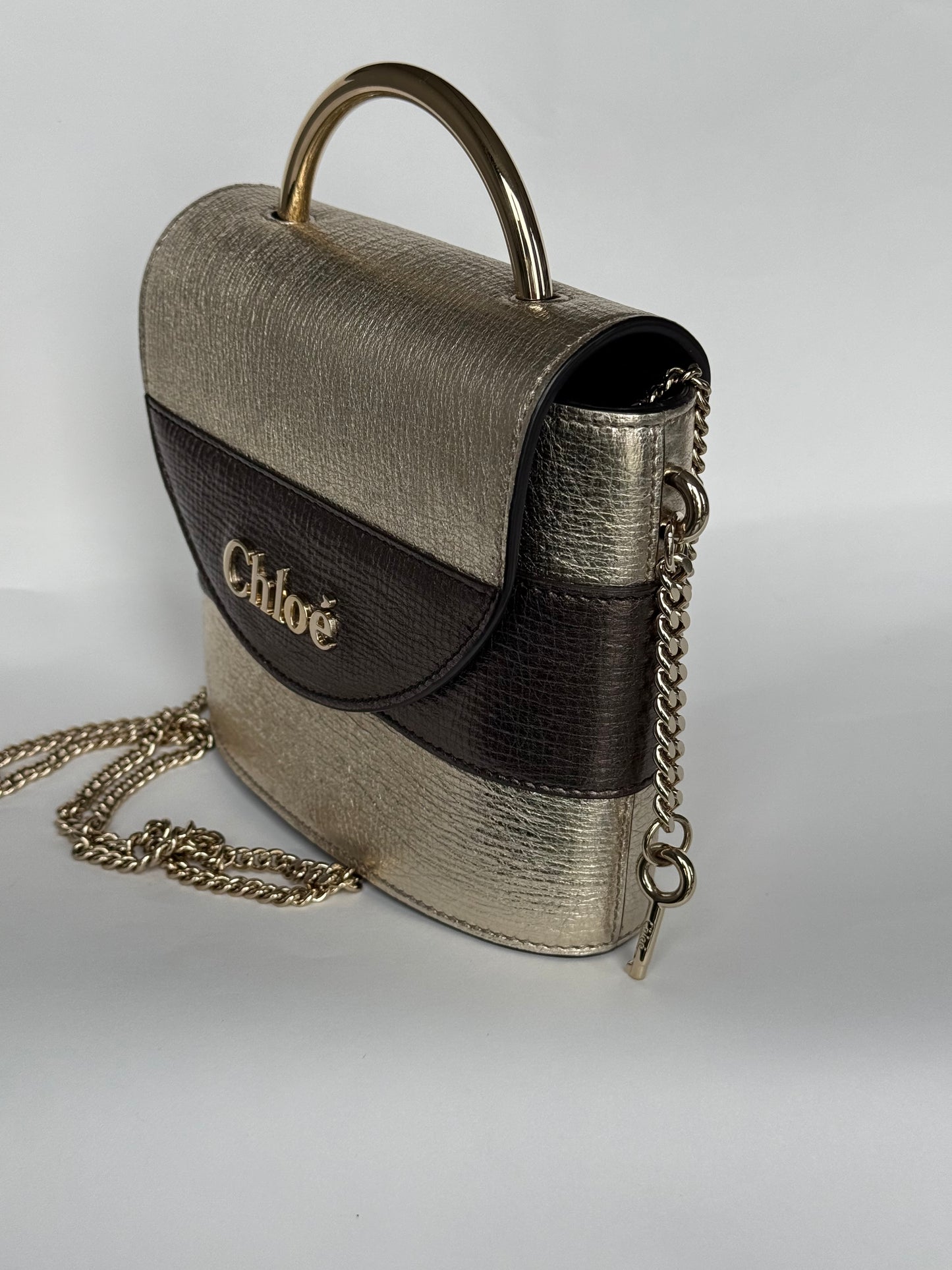 Chloe Aby Lock Leather Crossbody Bag
