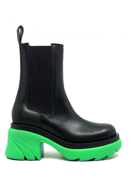 Bottega Veneta Green Flash Ankle Boots
