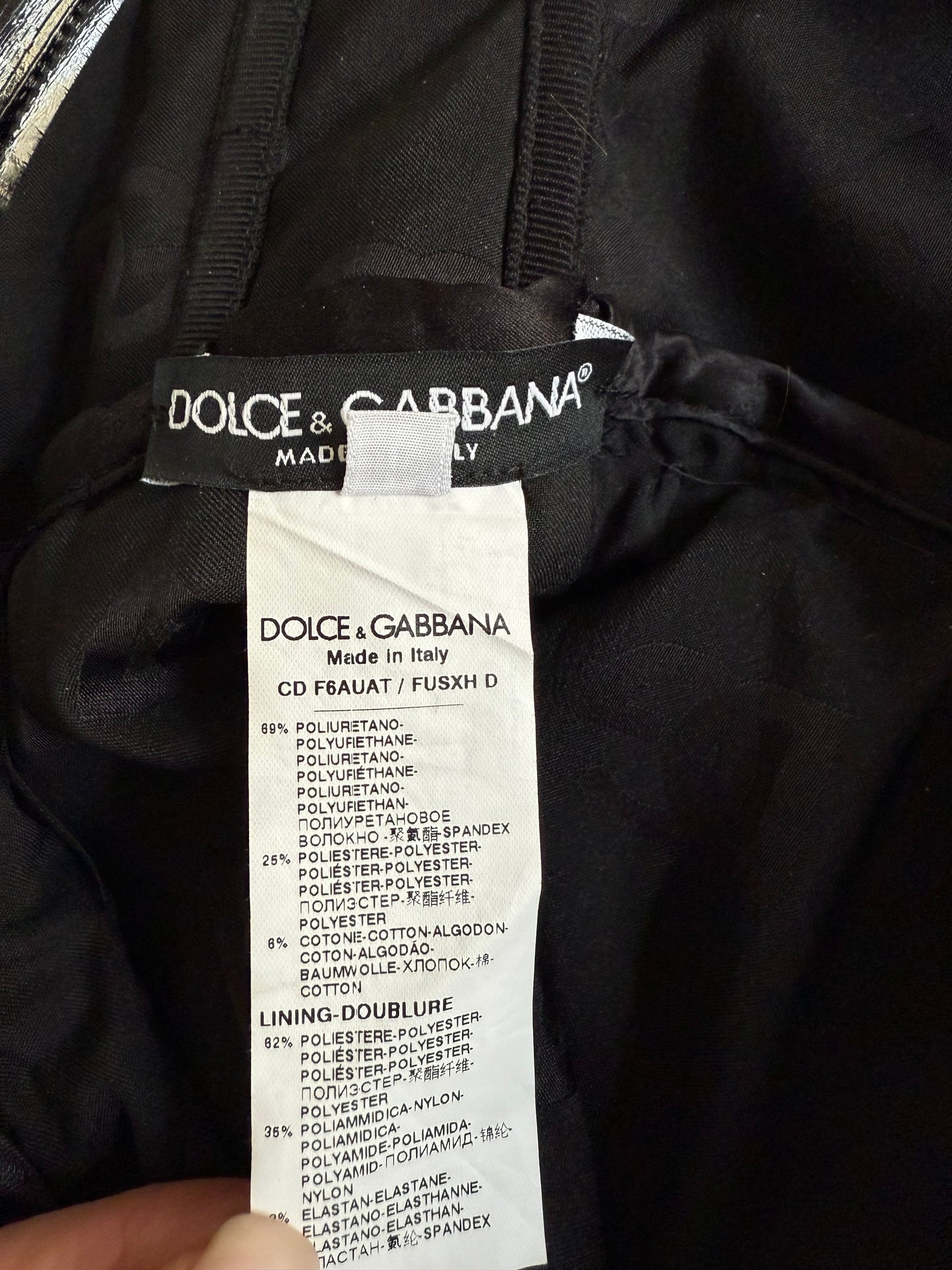Dolce&Gabbana Corset Style High-shine Mini Dress