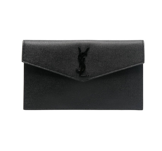 Saint Laurent Grain De Poudre Uptown Pouch Black