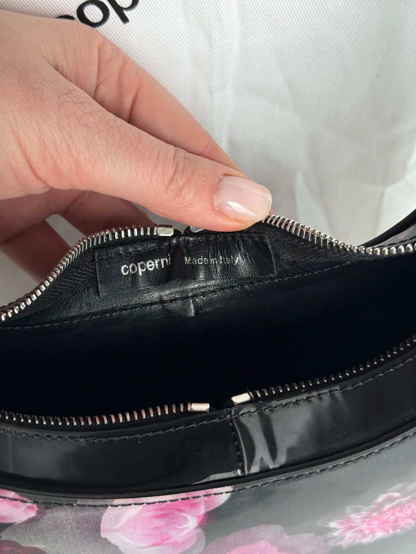 Coperni Holographic Shoulder Leather Habdbag