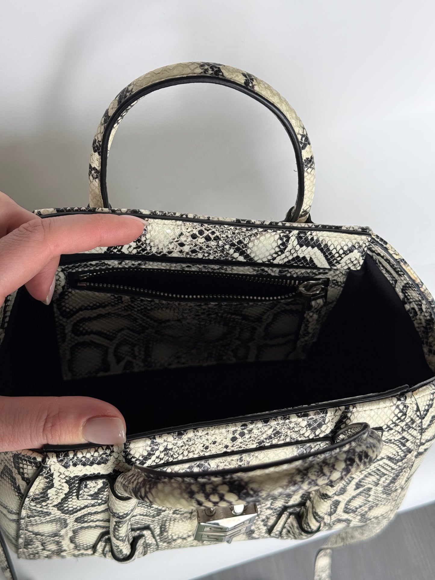 Givenchy Antigona Lock Snake print Shoulder Bag