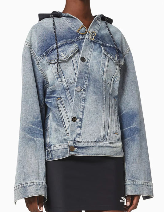 Balenciaga DIY Asymmetric Denim Jacket