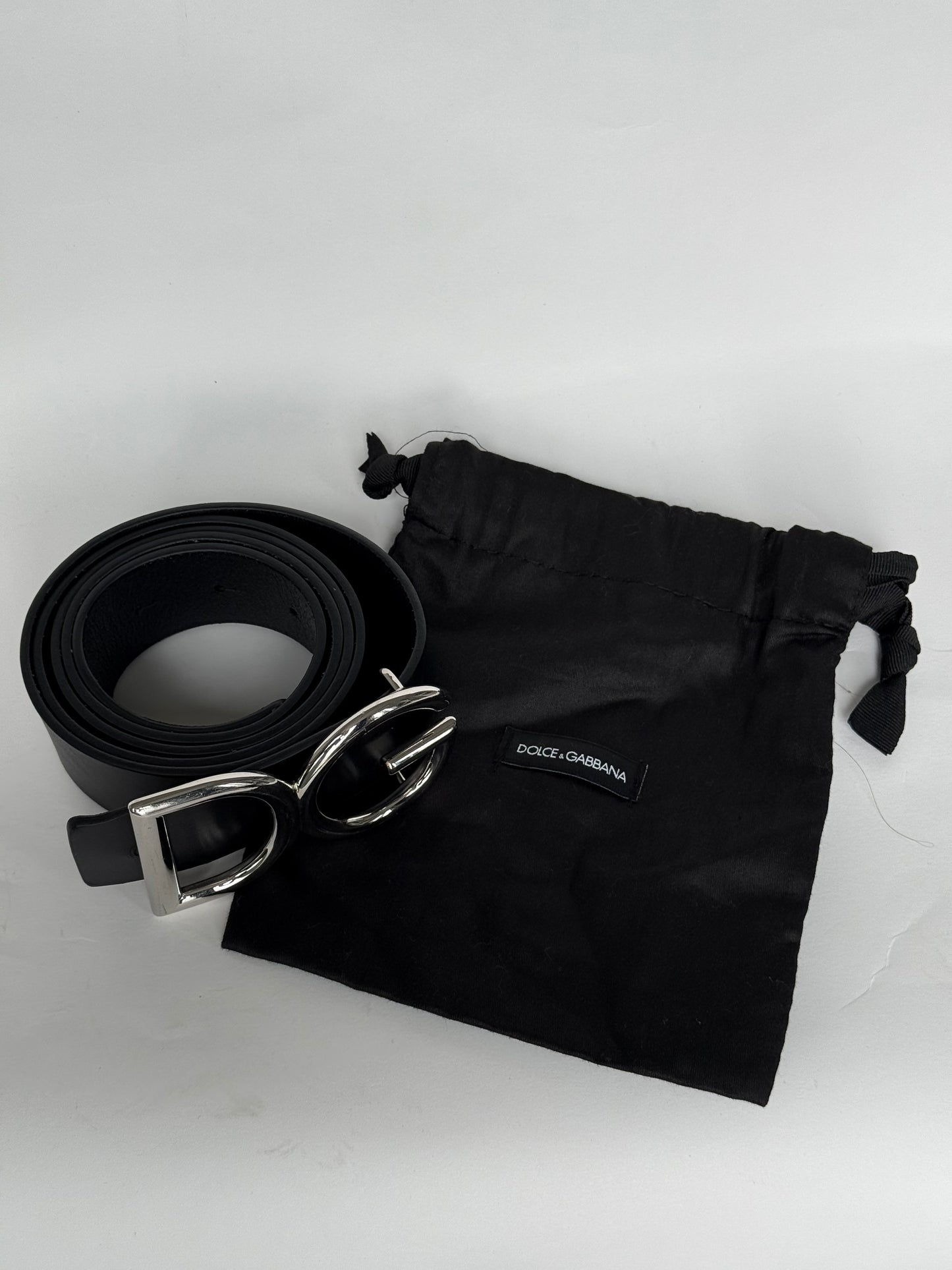 Dolce&Gabbana Leather Logo Belt