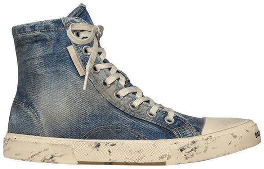 Balenciaga Paris High Top Denim Sneakers