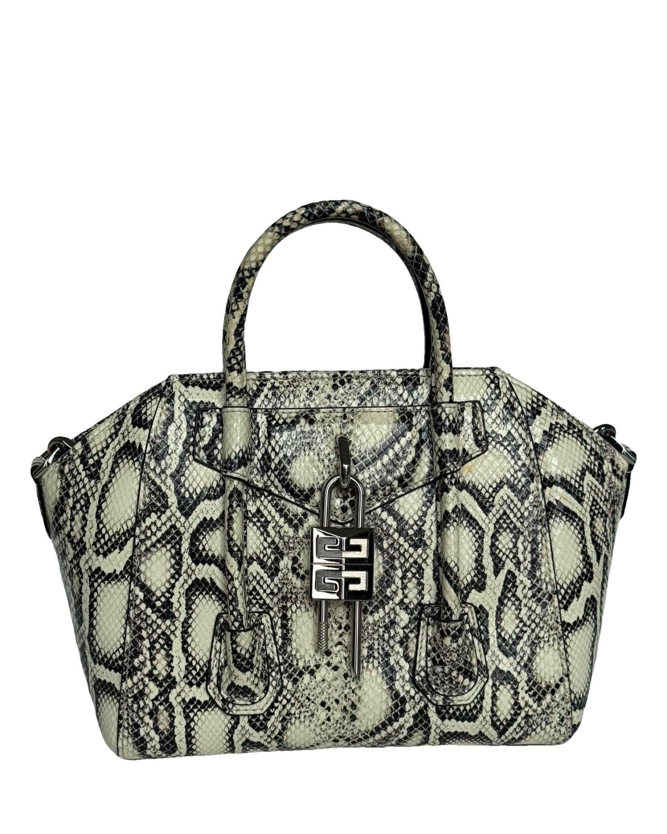 Givenchy Antigona Lock Snake print Shoulder Bag